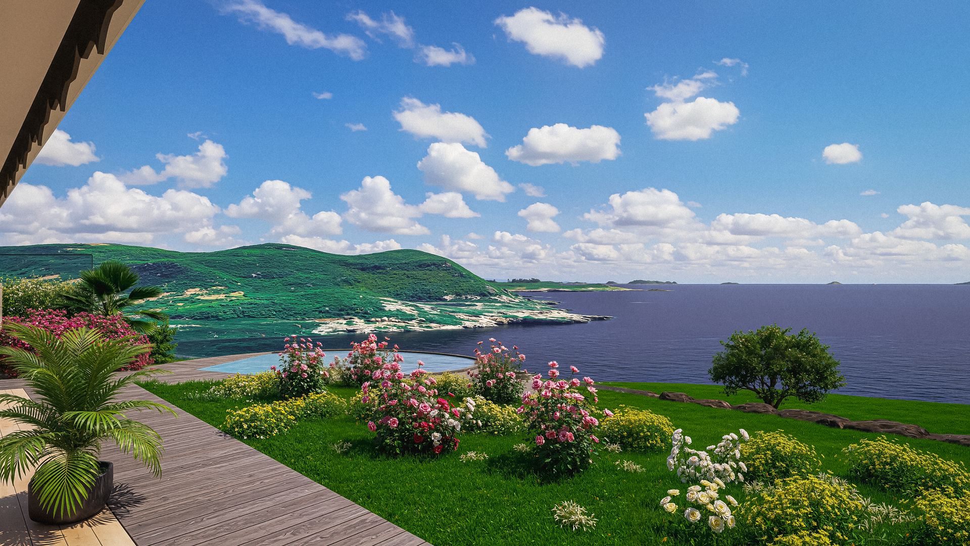 Projet N°03 — piscine à débordement et vue sur la baie
