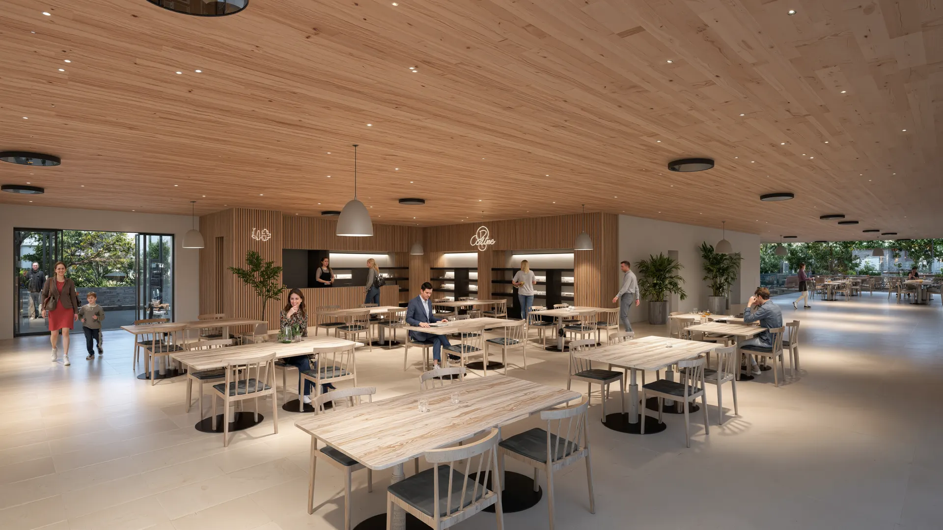 Projet N°09 — espace de restauration intérieur, aire d'autoroute