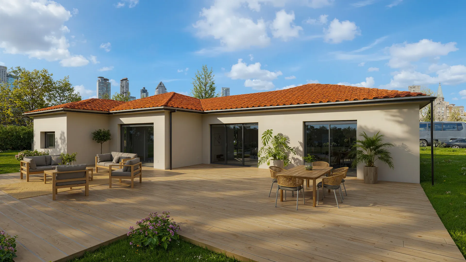 Projet N°04 — terrasse et salon extérieur