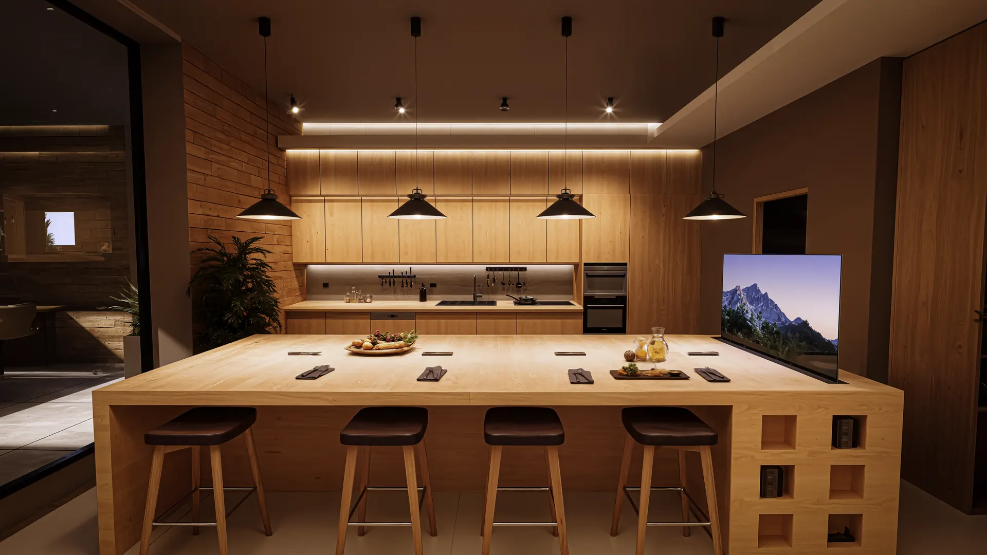 Villa OASIS — cuisine et îlot central